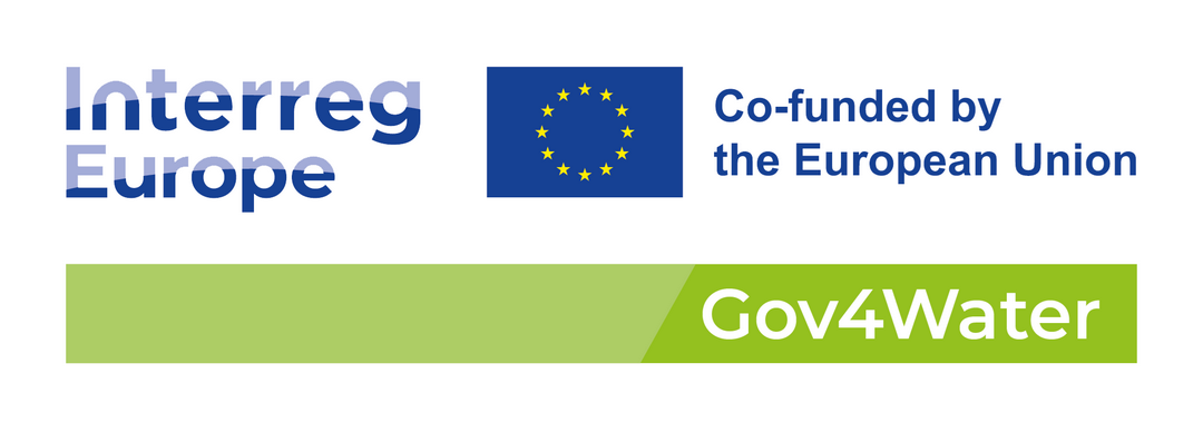 Logo : Gov4Water - Interreg Europe - Co-funded by the European Union