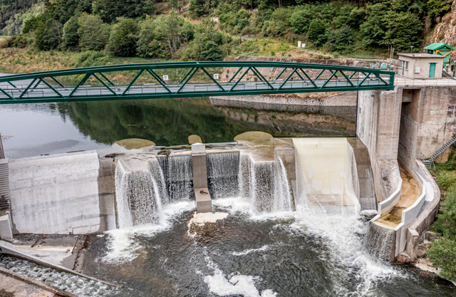 Photo du barrage de Poutès reconstruit