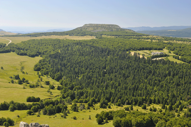 Photo de la vue Sud prise au sommet du Mont Gerbier-de-Jonc