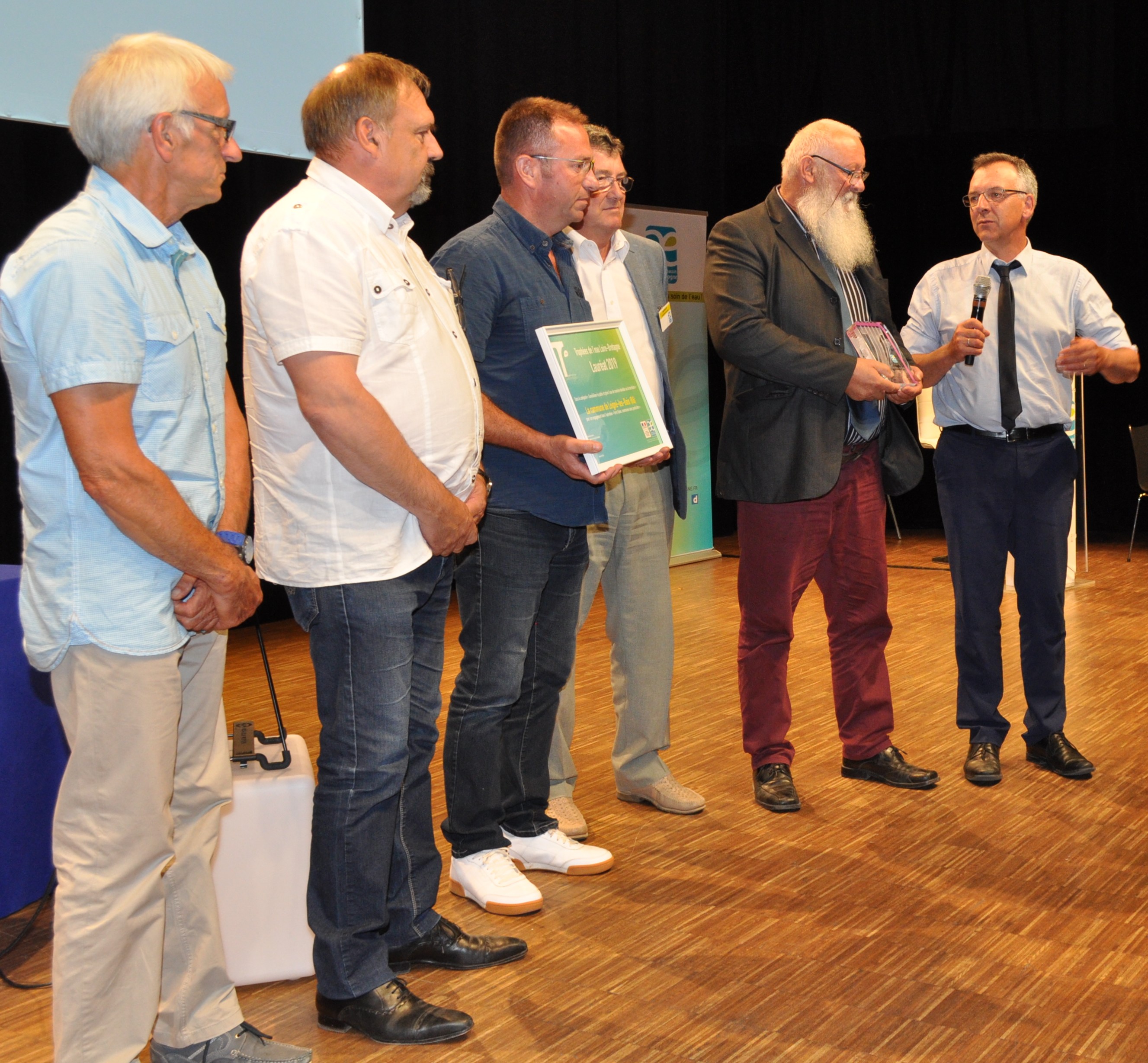 remise officielle des Trophées de l'eau, au centre de conférences le 2 juillet 2019 - Commune de Leigné-les-Bois