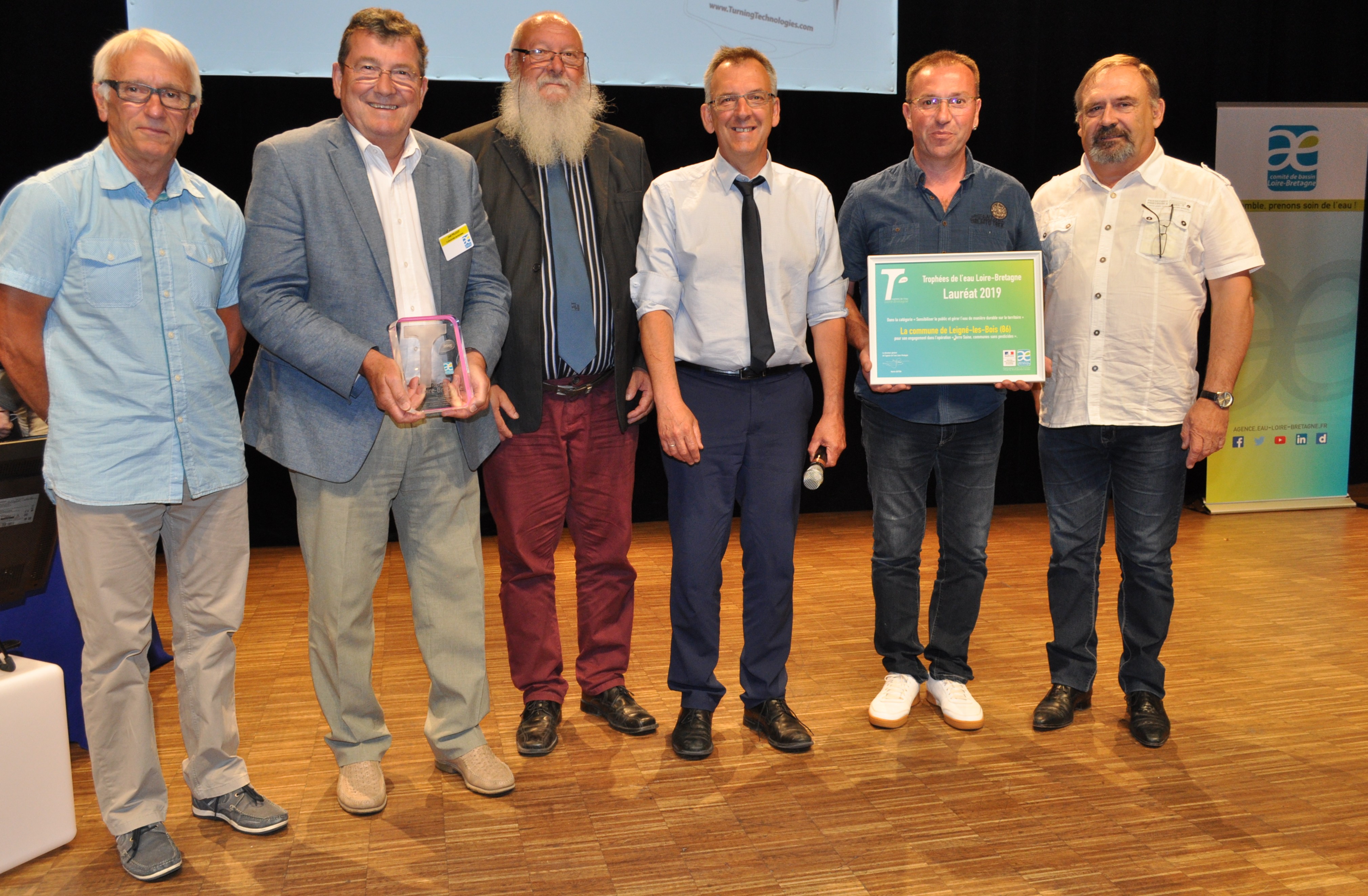 remise officielle des Trophées de l'eau, au centre de conférences le 2 juillet 2019 - Commune de Leigné-les-Bois