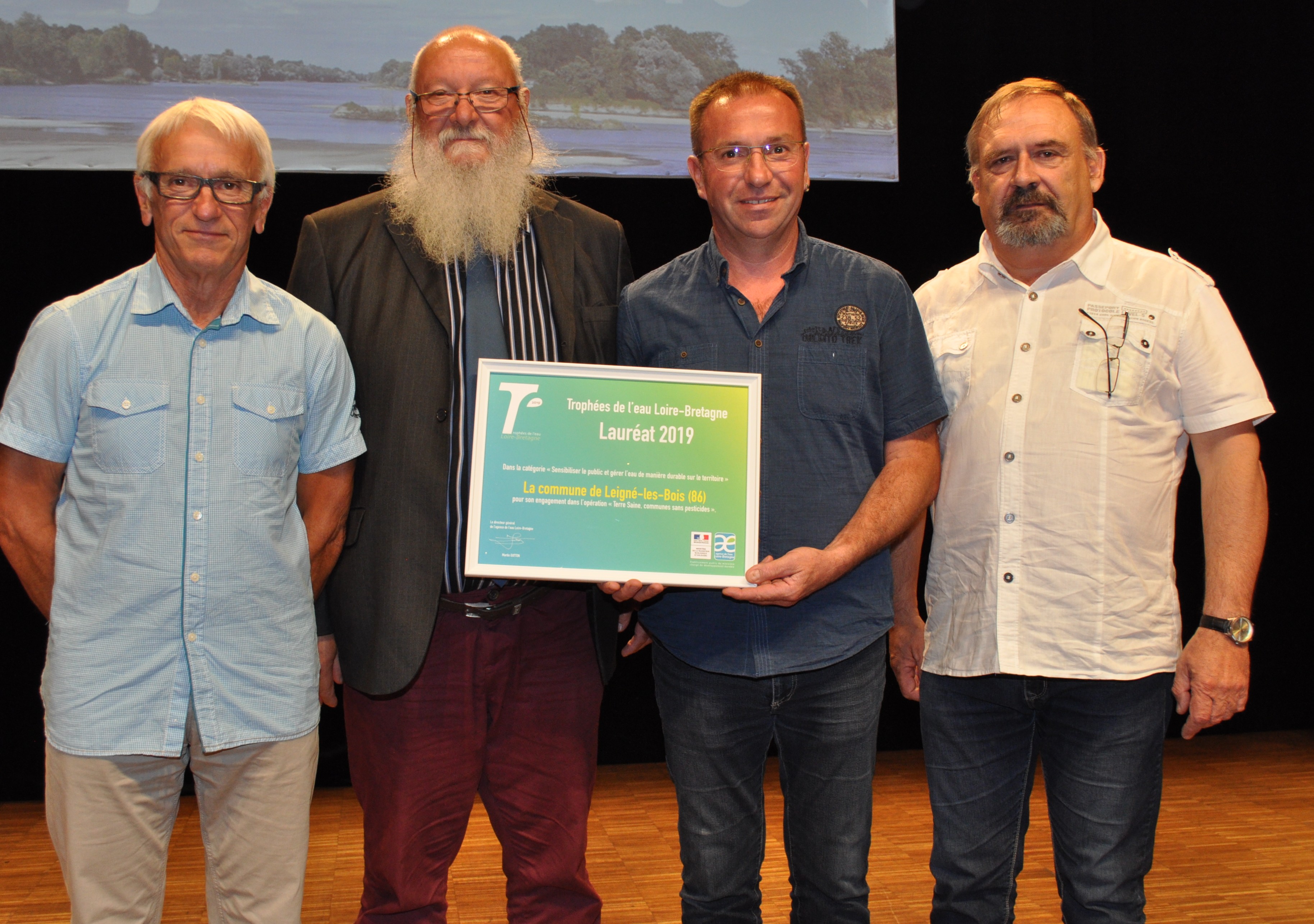 remise officielle des Trophées de l'eau, au centre de conférences le 2 juillet 2019 - Commune de Leigné-les-Bois