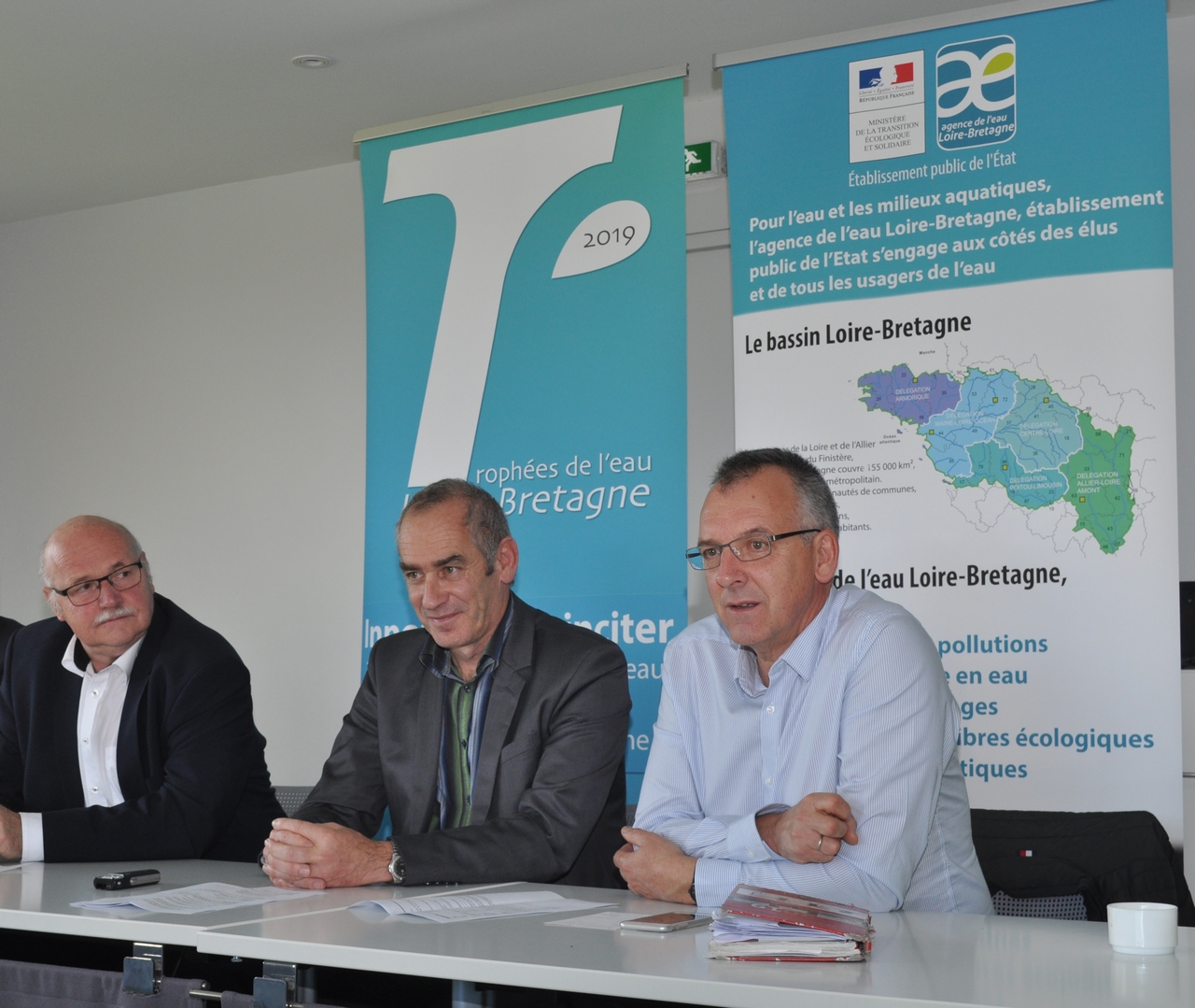 Remise du Trophées de l'eau Loire-Bretagne le 7 novembre 2019 à Pléven (22)