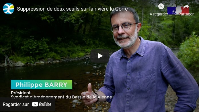 visuel illustration vidéo Trophée Suppression de deux seuils sur la rivière la Gorre